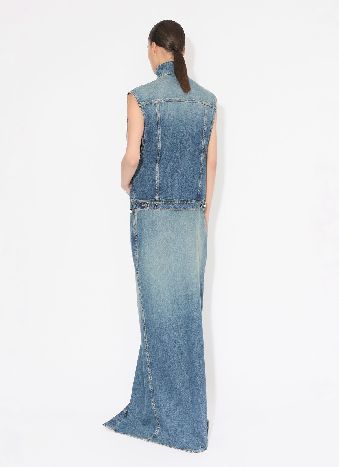 DENIM VEST ALAÏA BLEU VINTAGE DENIM VEST